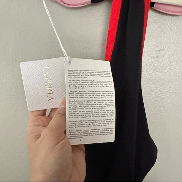 NWT La Perla Monokini Black/Blush/Red one piece - Picture 5 of 16
